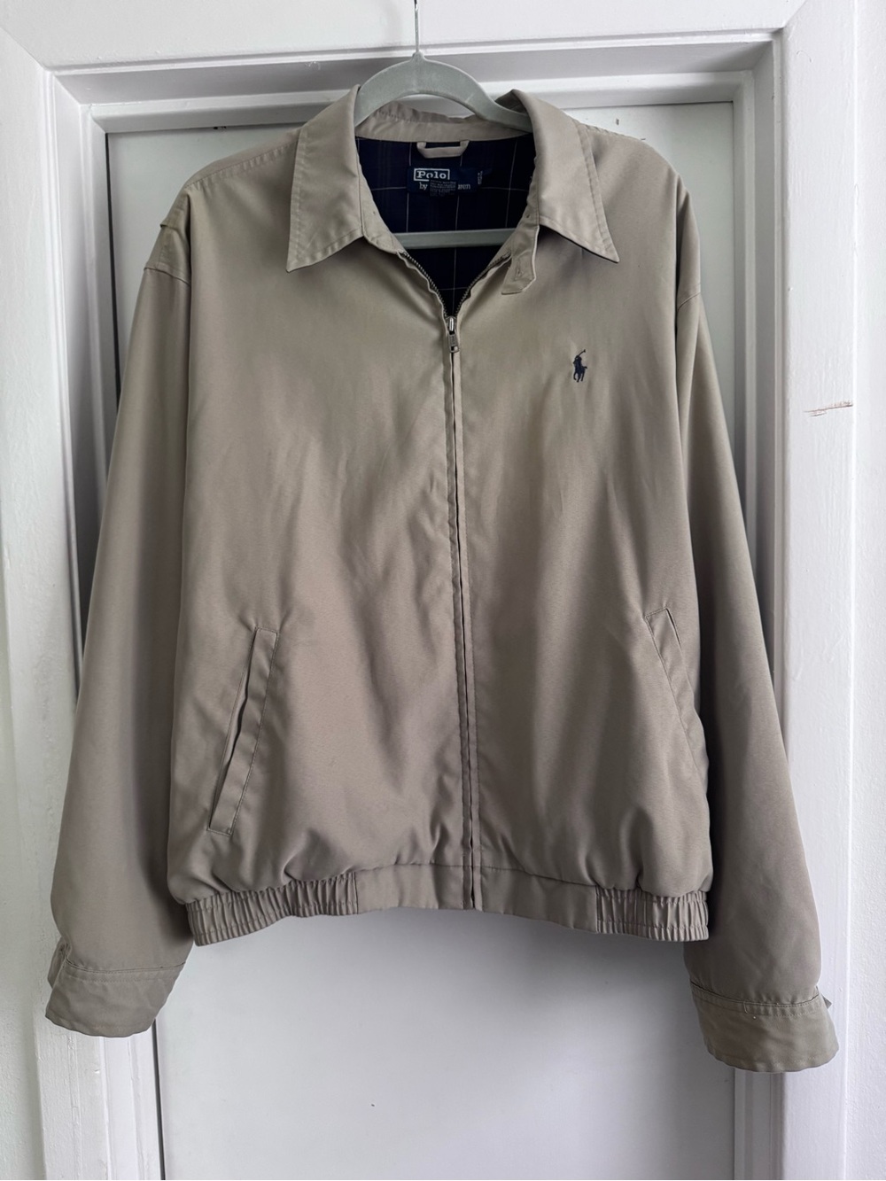 Vintage Ralph Lauren Harrington Bomber Jacket with Polo Logo Plaid Y2K